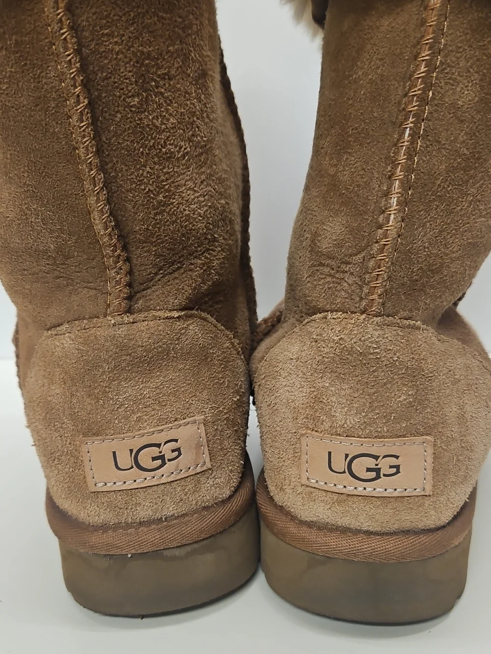 UGG Chestnut Suede Shearling Cuff Winter Boots